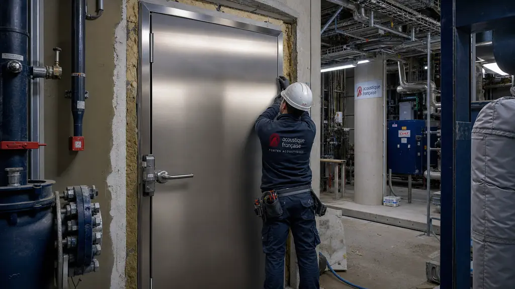 Porte acoustique 100 dB, que peut-on vraiment isoler sur un site bruyant ?